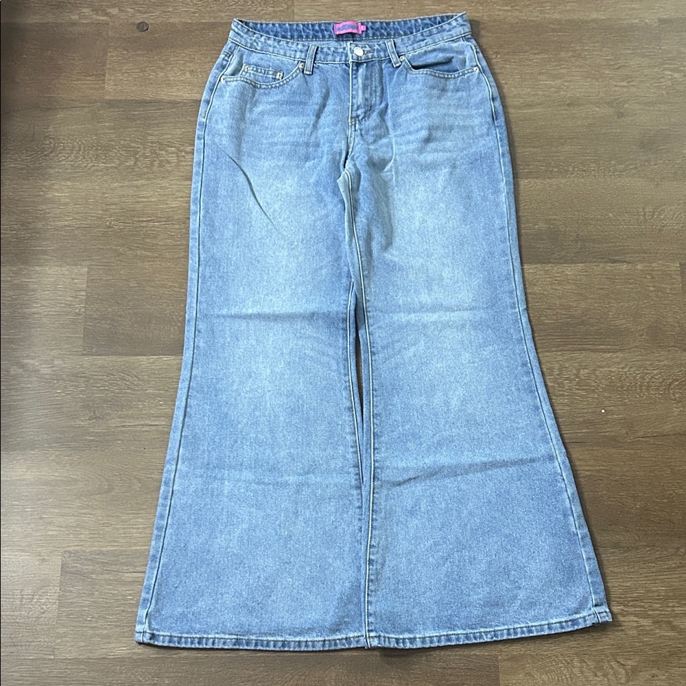 Edikted Light Blue Flare Jeans